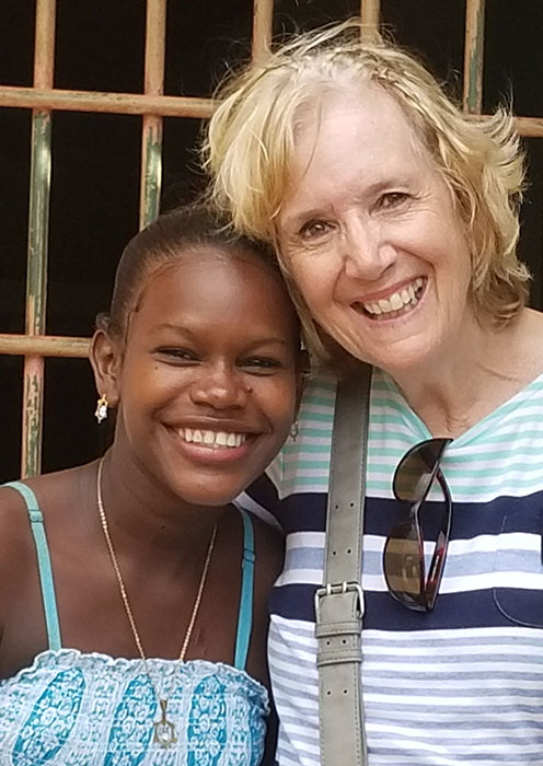 Vickie Greer with Roatan resident